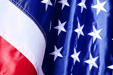 closeup shot of the waving flag of the United States of America, a Photo by 1981 Rustic studio kan
