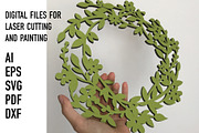 wreath laser cut, an Object Graphic by HelloWood (Thumbnail 4 of 5)