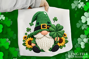 Crochet St Patrick's Day Gnomes PNG, an Illustration by Canvas Craft