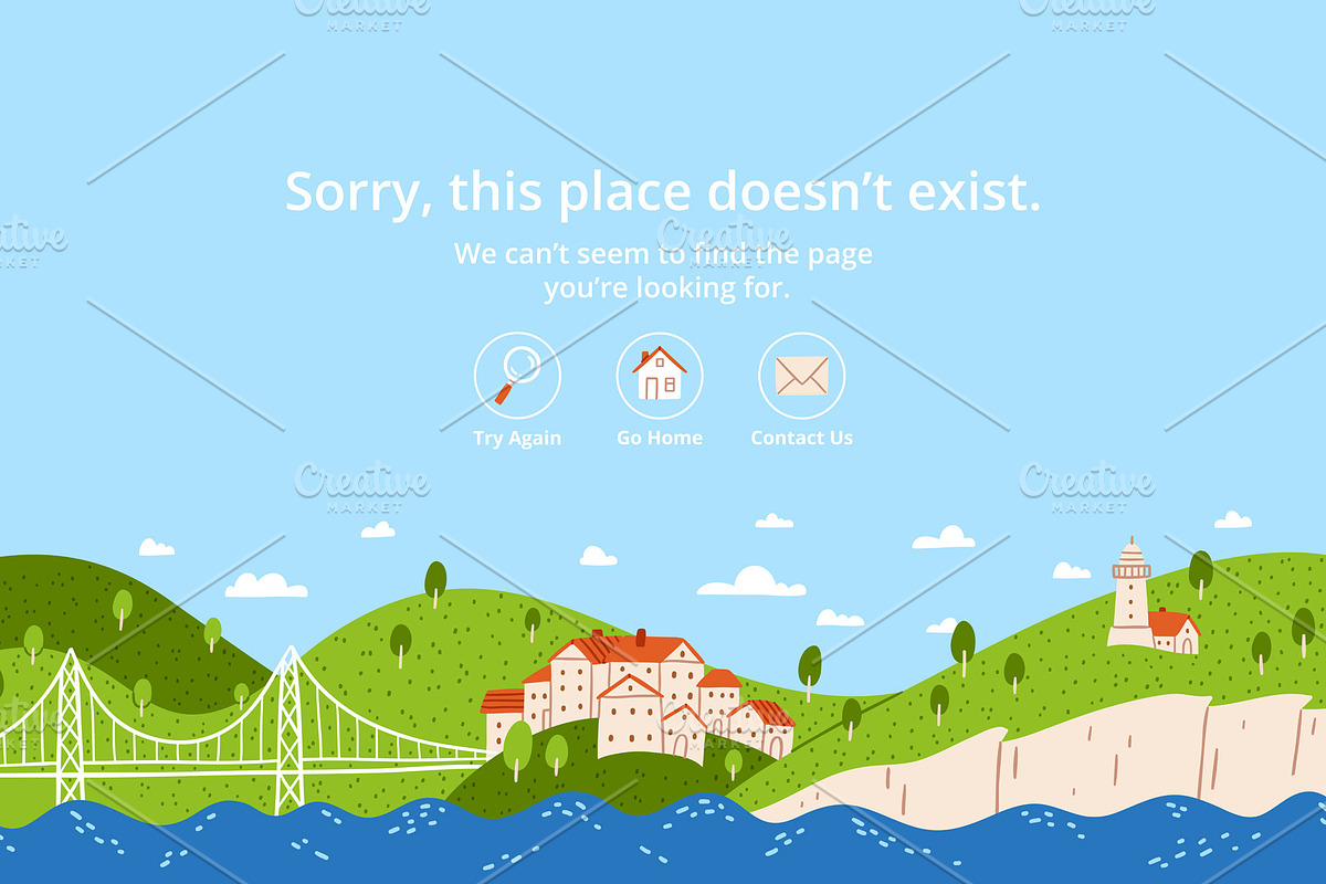 Error pages set 2, a Templates & Theme by Stolenpencil (Photo 2 of 6)