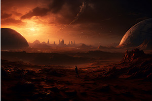 Mysterious Mars Planet Beautiful