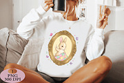Cute Bunny Mom Sewing Quilt PNG, an Illustration by Daily.Designs (Thumbnail 2 of 5)