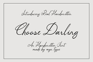 Choose Darling - Romance Handwritten