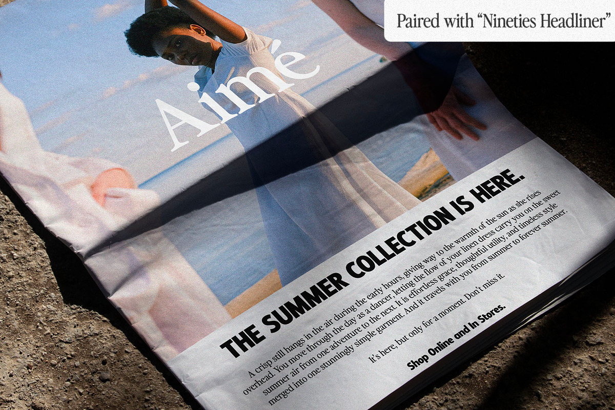 Perfectly Nineties | Nostalgic Serif, a Serif Font by Jen Wagner Co (Photo 6 of 32)