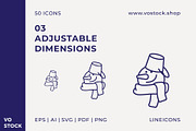 50 Christmas Icons, an Outline Icon by vo.stock (Thumbnail 5 of 6)