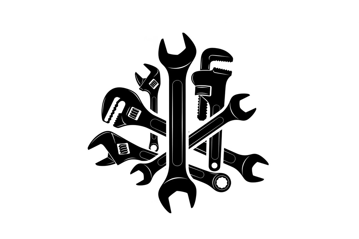 Wrench Tool Silhouette Vector Bundle, an Illustration by Amazin_art (Photo 16 of 48)