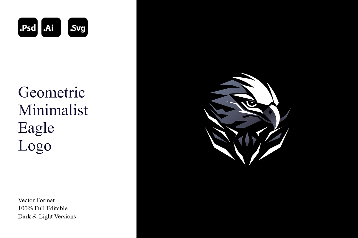 Geometric Minimalist Eagle Logo, a Branding & Logo Template by Luxury Logos (Photo 1 of 4)