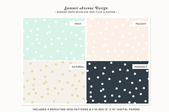 Random Polka Dot Seamless Patterns preview 2