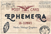52 Vintage Postcard Vectors, an Illustration by Brigantine Designs (Thumbnail 1 of 4)