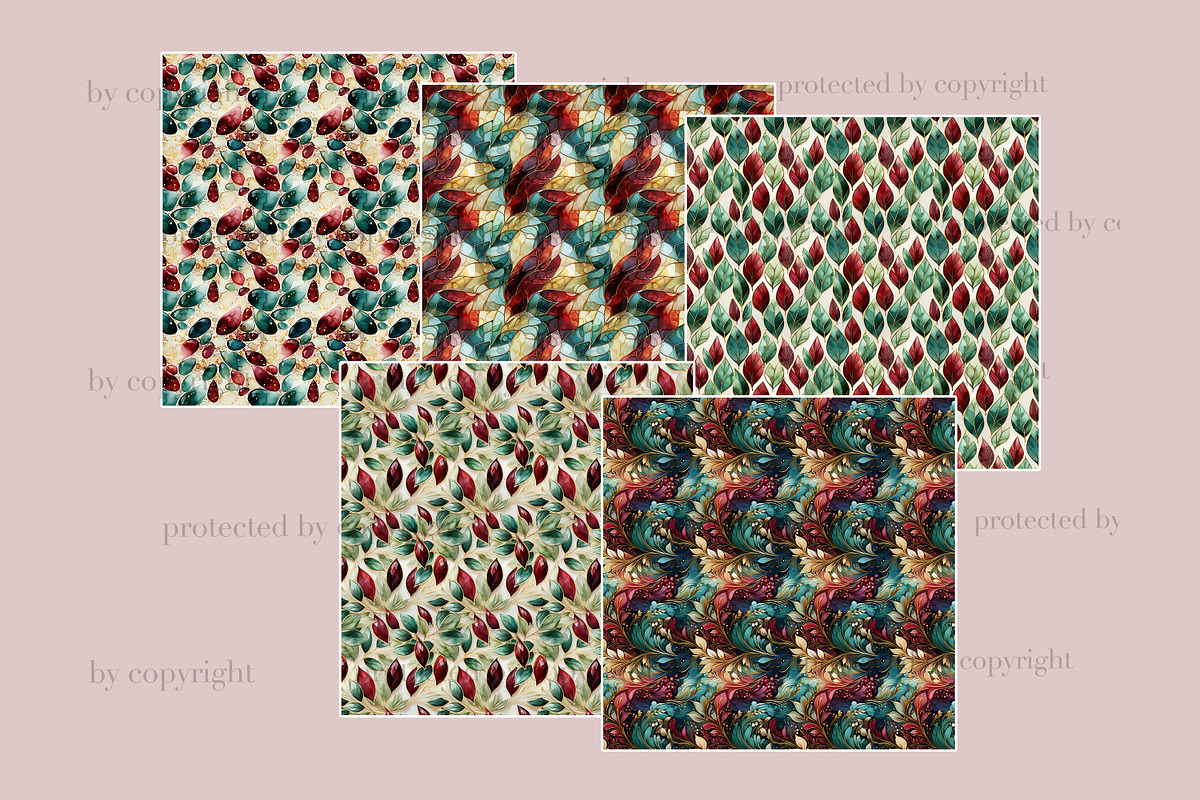 Bohemian Wedding Digital Paper, a Pattern Graphic by GlamArtZhanna (Photo 3 of 3)