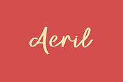 Aeril Script Font, a Script Font by NTC Graphic (Thumbnail 1 of 9)