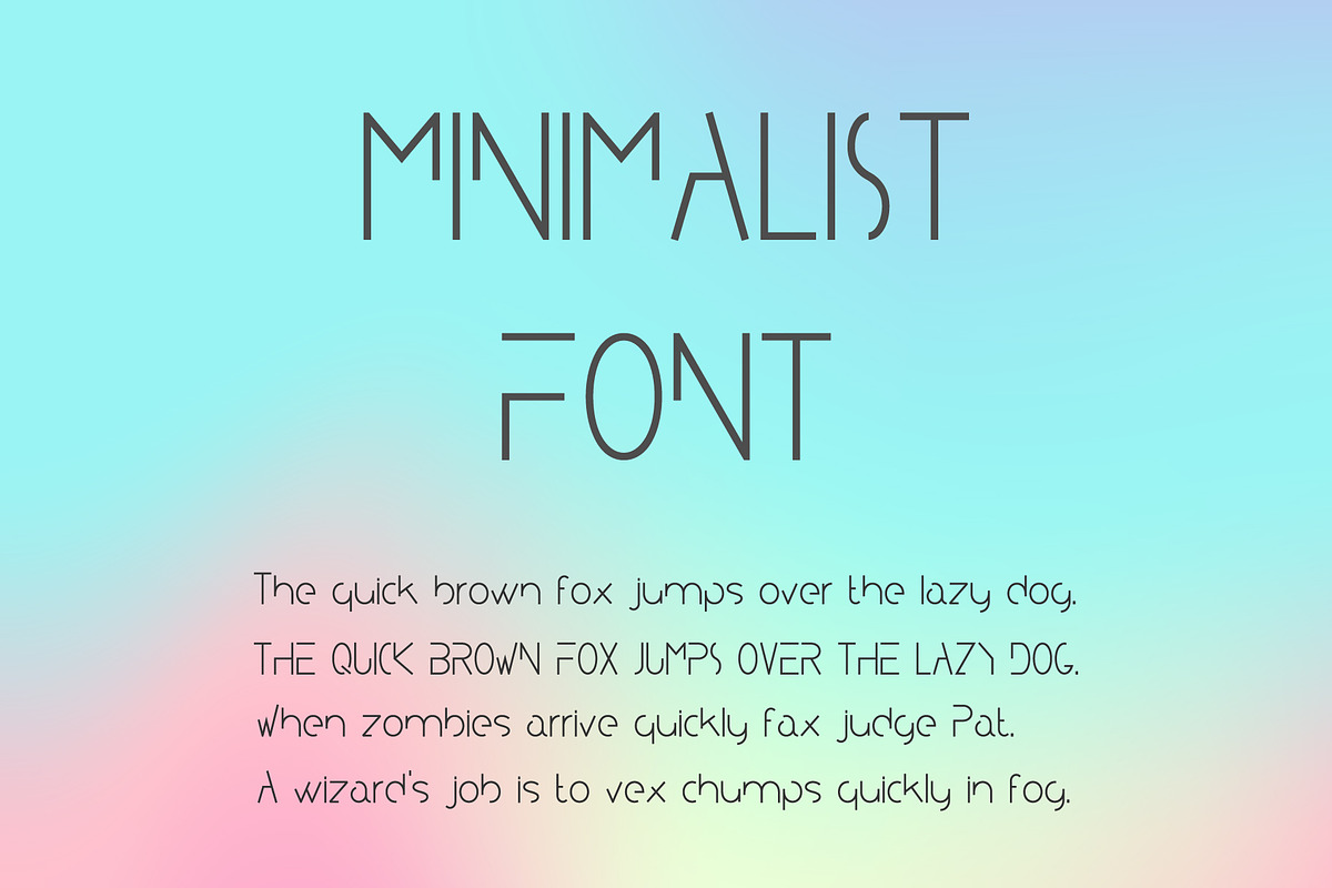 Minimalist Typeface. A Minimal Font