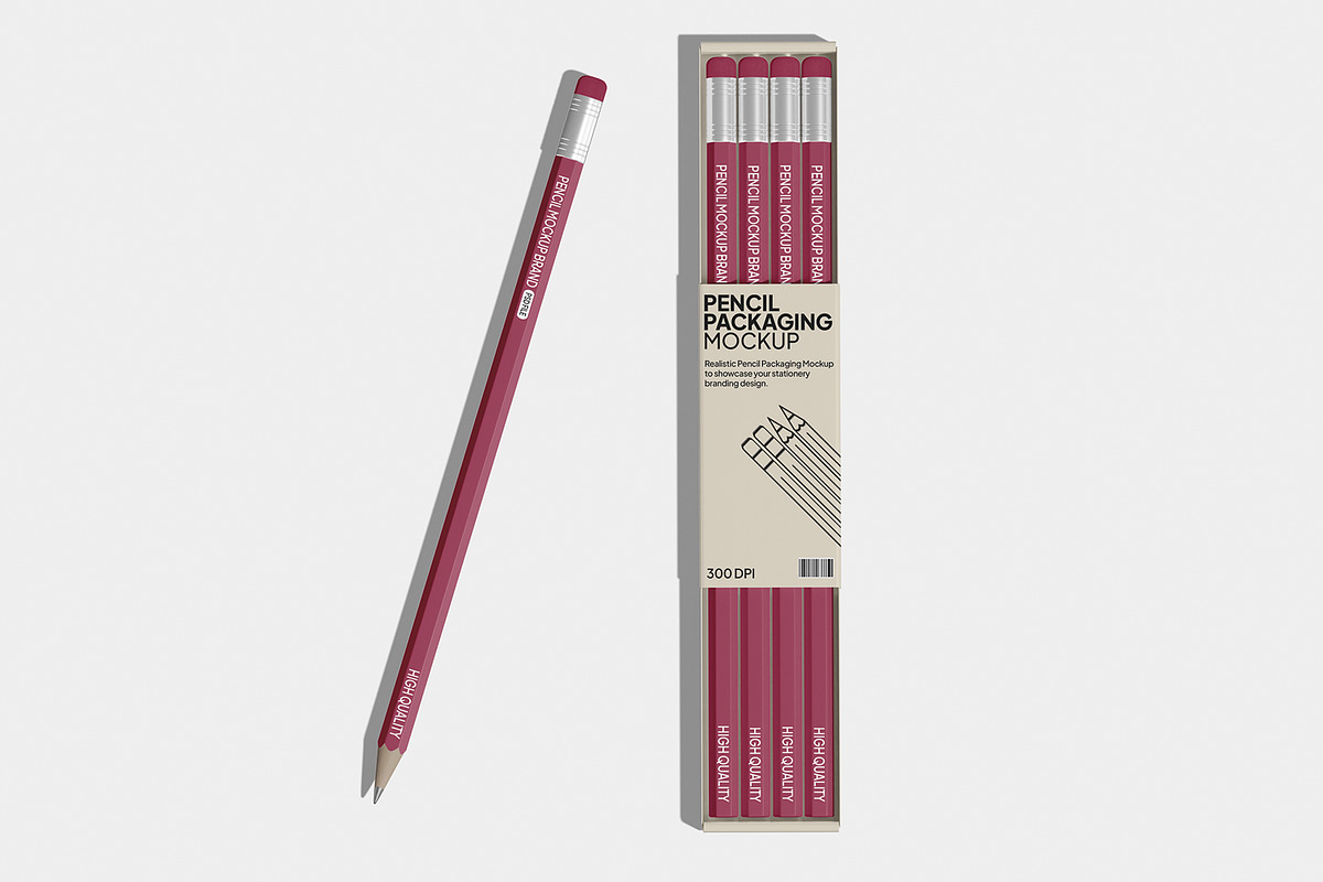 Pencil Mockup, a Pens & Pencil Mockup by Unerispace (Photo 2 of 5)