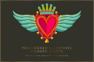 Valentines Milagro Hearts PNG Files