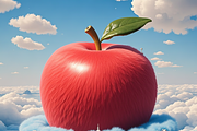 A huge red plush apple, an Illustration by TesMarteaux (Thumbnail 2 of 3)