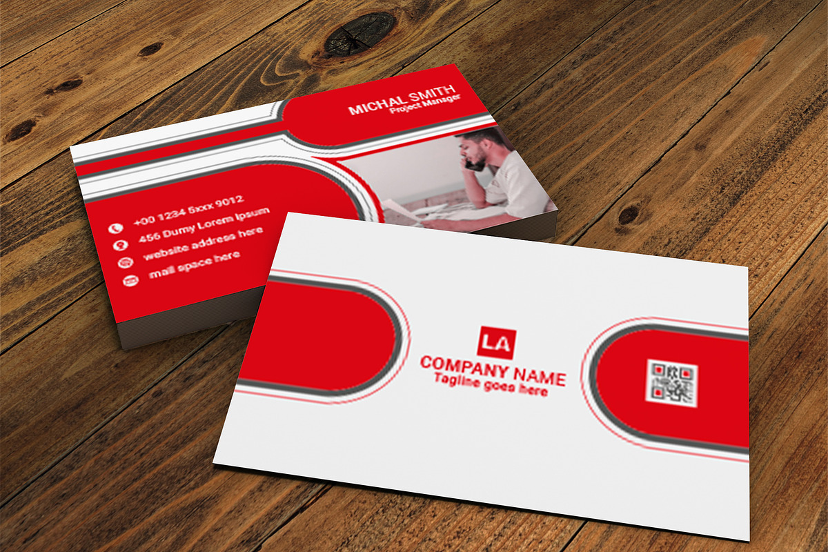 3 Corporate Business Card Design Tem, a Business Card Template by Lakhan1998 (Photo 4 of 4)