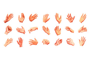 Cartoon hands gestures. Human hand, an Object Illustration by Stock-Smart-Start