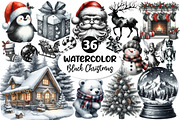 Black and White Christmas Clipart, an Illustration by Dream Creation (Thumbnail 1 of 7)