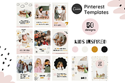 Kids Pinterest templates Canva, a Social Media Template by Yaaas Design (Thumbnail 1 of 16)