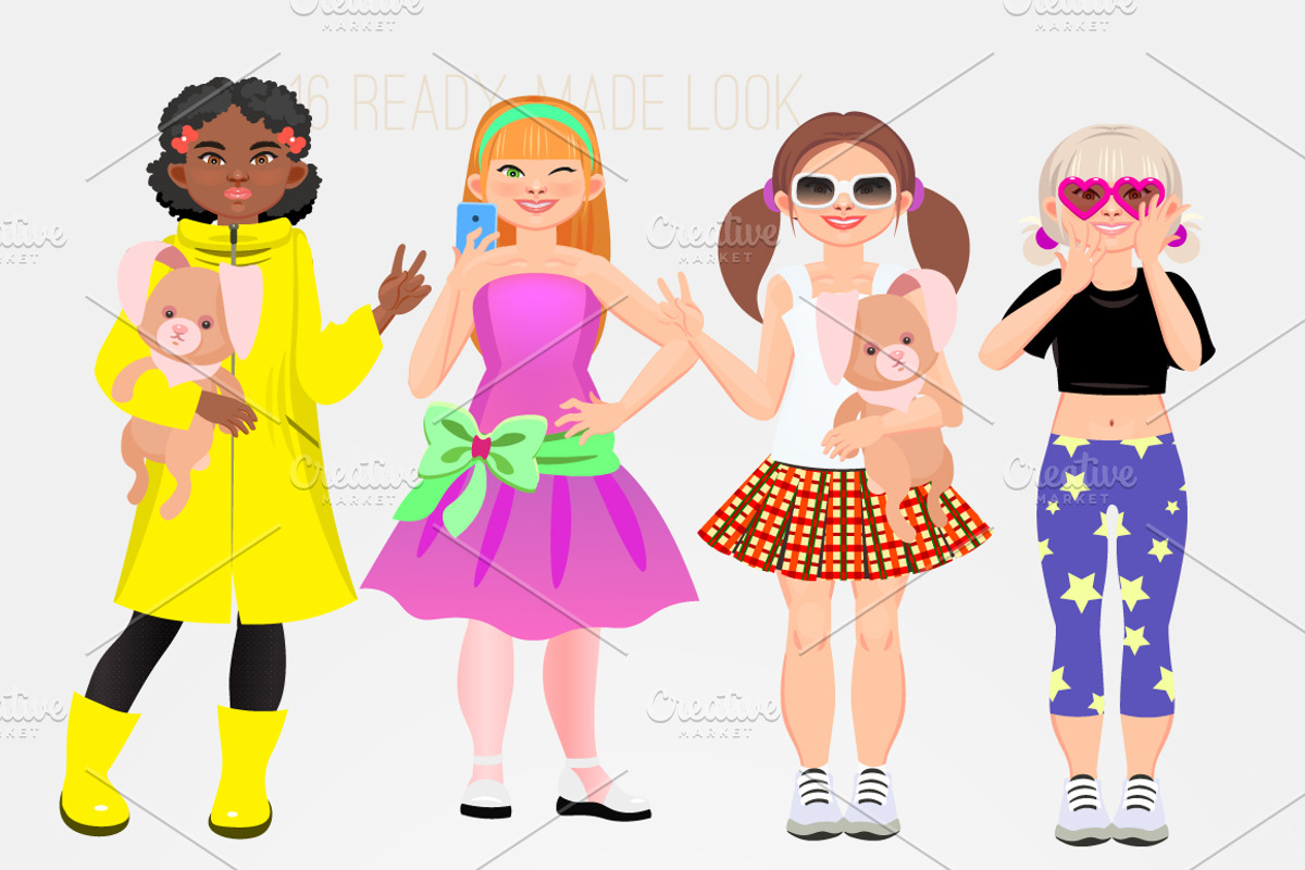 Girl teenager CHARACTER CREATOR (AI), a Person Illustration by Mandarinkas art (Photo 6 of 6)