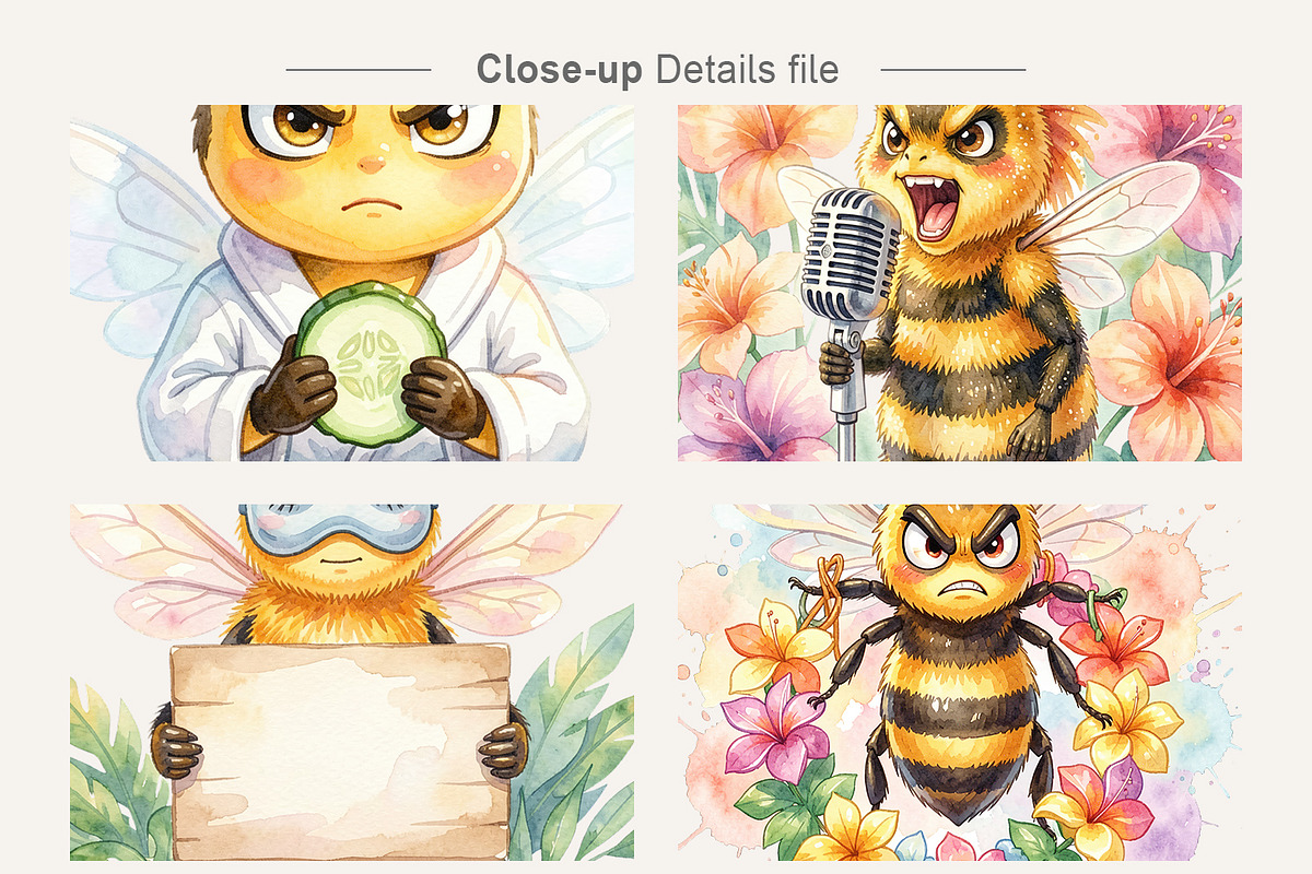 Sarcastic Summer Bee Sublimation, an Illustration by Artnoy (Photo 4 of 8)