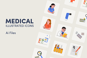 Medical Illustrated Icons, an Illustration by magictragic