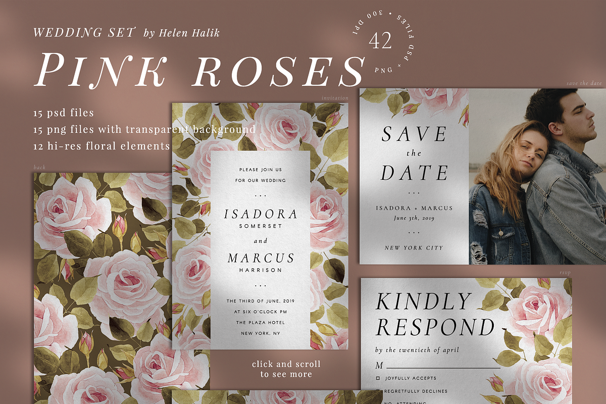 10 IN 1! Wedding invitations bundle, an Invitation Template by Helen Halik art (Photo 3 of 11)