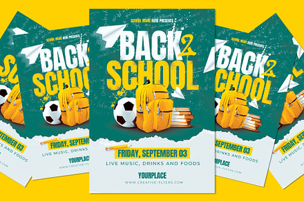 Back to School Flyer Template, a Flyer Template by Rome B Creation