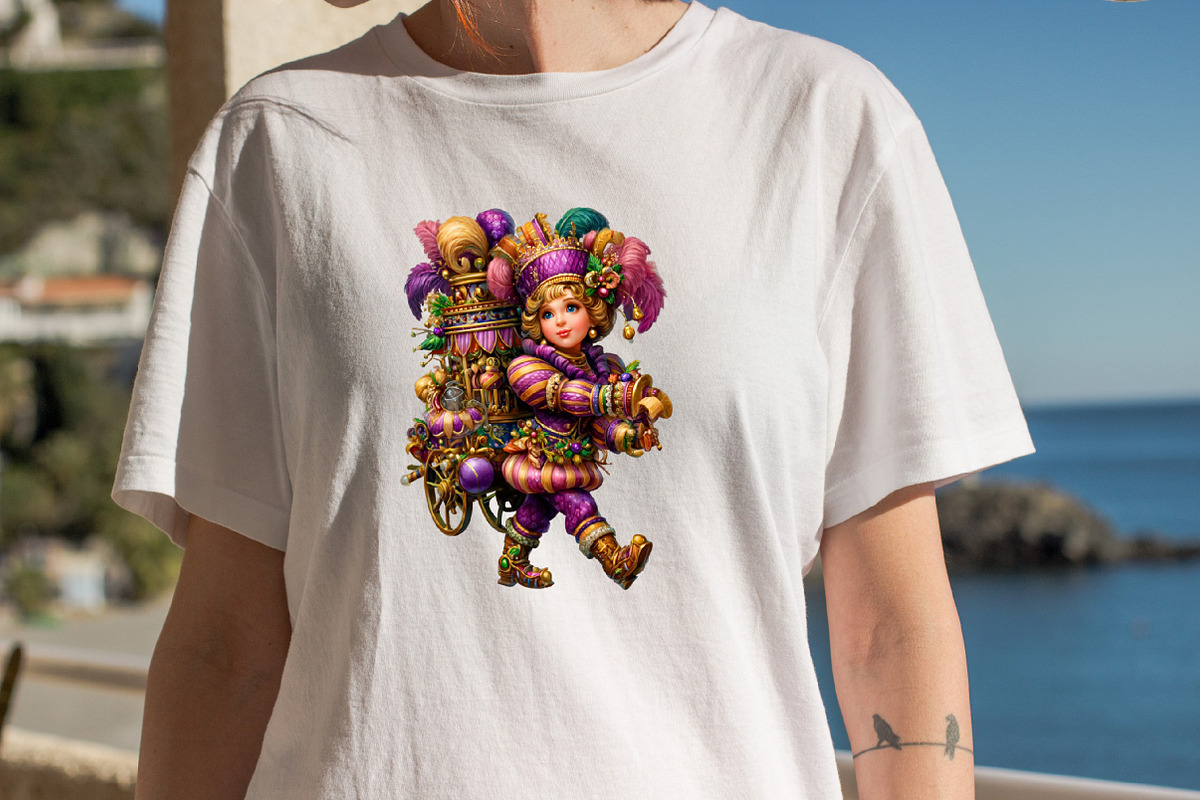 Whimsical MARDI GRAS Clipart PNG Bun, an Illustration by SVGArt (Photo 6 of 7)