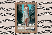 Stylish paper clips pattern, an Object Illustration by Anastasia Cuza (Thumbnail 1 of 3)