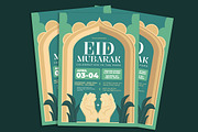 Eid Mubarak Flyer, a Flyer Template by Gumico Studio. (Thumbnail 3 of 3)