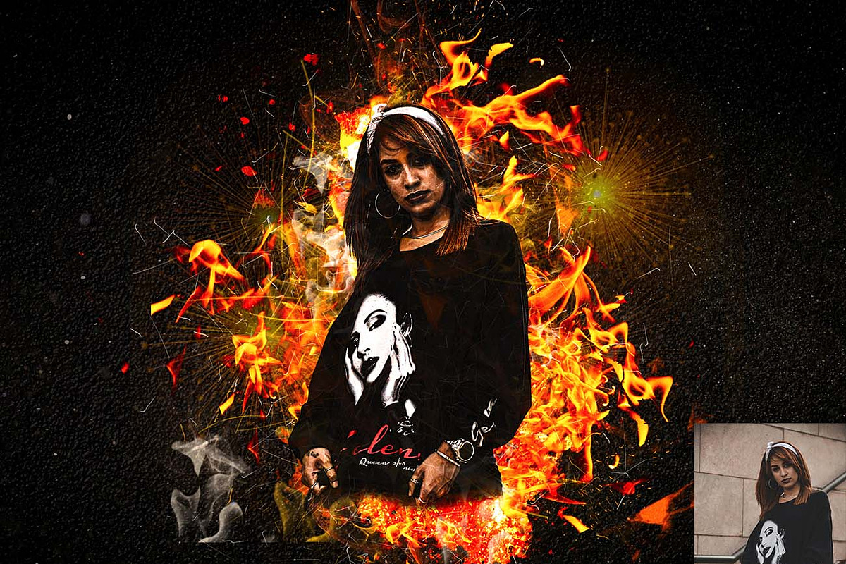 Fire & Sparks Photoshop Action, an Action Add-On by Studio Retouch (Photo 12 of 14)