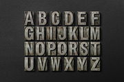 Metal Letterpress Alphabet & Numbers, a Mockup by Avelina Studio (Thumbnail 2 of 5)