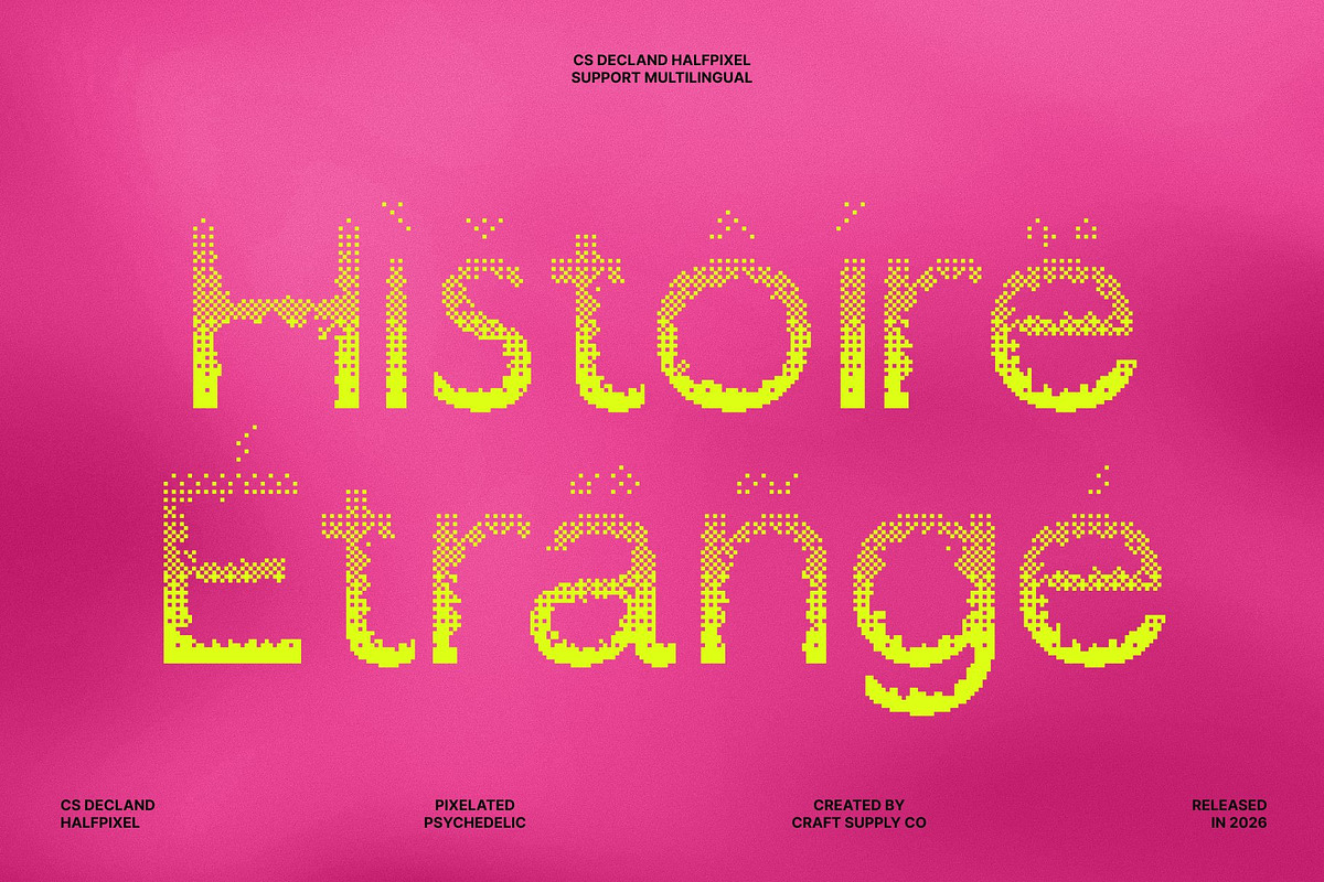 CS Decland Halfpixel, a Sans Serif Font by Craft Supply Co. (Photo 7 of 8)