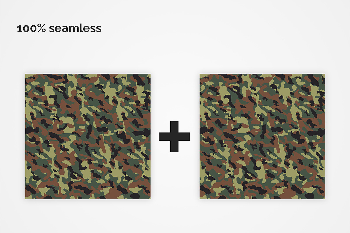 German Camouflage Seamless Patterns, a Pattern Graphic by 3Y_Design (Photo 3 of 6)