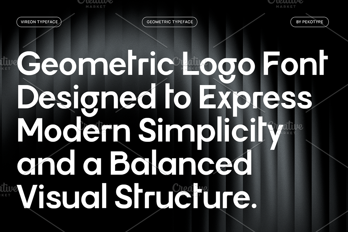 Vireon - Geometric Logo Font, a Sans Serif Font by Pekotype (Photo 2 of 15)