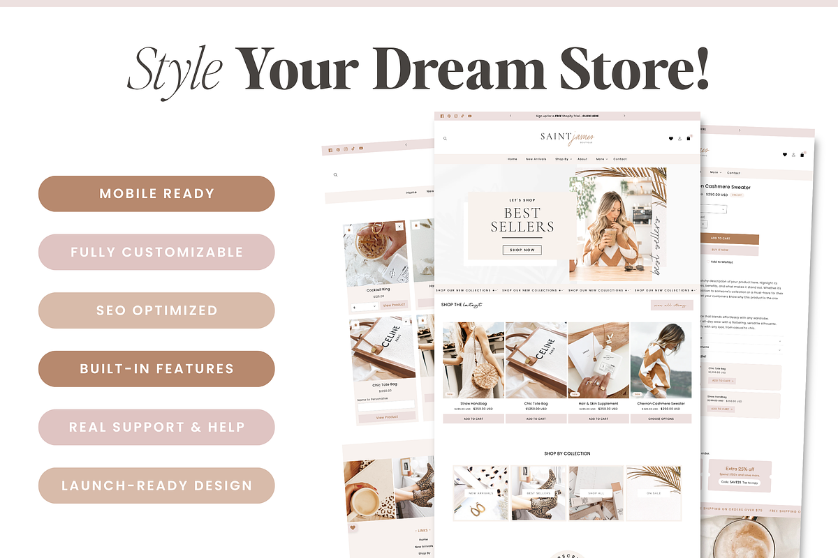 Shopify Theme - Neutral Beige, a Shopify Template by Macarons and Mimosas (Photo 2 of 7)