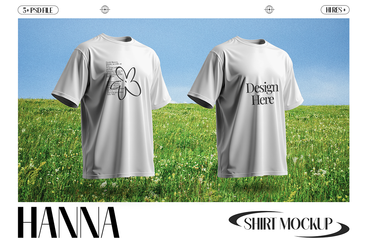 Hanna Shirt Mockup (5+ PSD), a Shirt Mockup by Mocktopia (Photo 1 of 10)