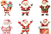 Cute Santa & Holiday Elements Clipar, an Illustration by CraftArtStudio (Thumbnail 3 of 6)