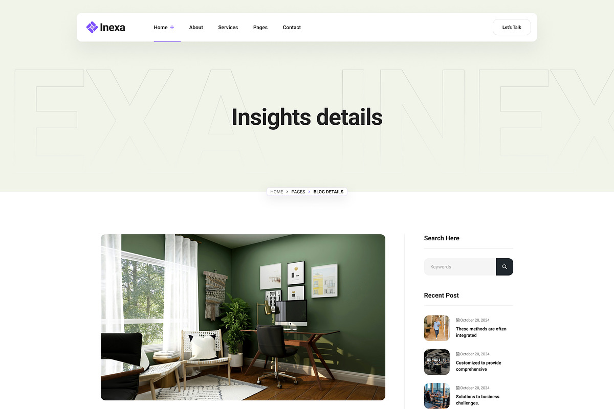 Inexa - Personal Portfolio HTML, a HTML Template by AliThemes (Photo 6 of 10)