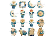 Cute Capybara Clipart Watercolor, an Animal Illustration by Nicole Branger Art (Thumbnail 7 of 21)