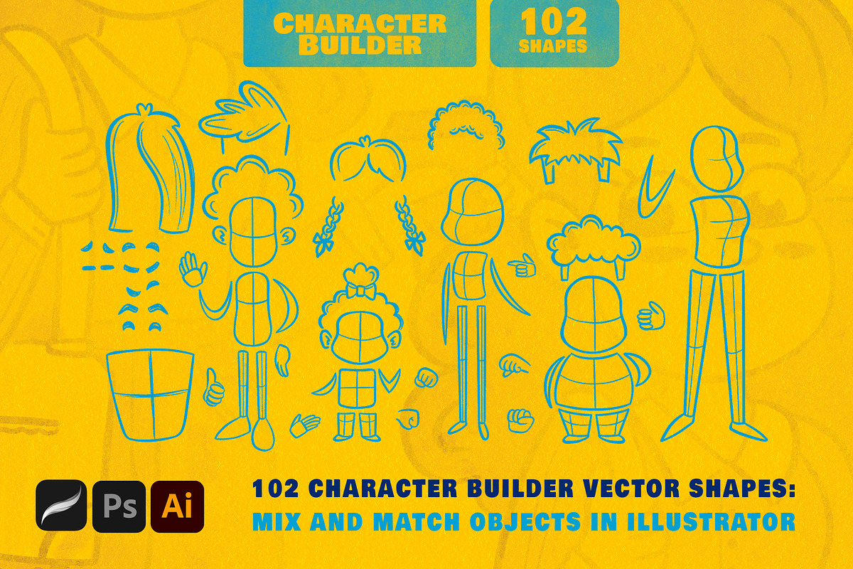 Character Builder - Drawing Toolkit, a Brush Add-On by Leonard Posavec (Photo 6 of 9)