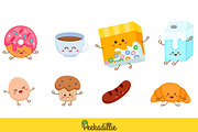 Breakfast Menu Food Vector Clipart, a Decorative Illustration by Peekadillie Art (Thumbnail 3 of 3)