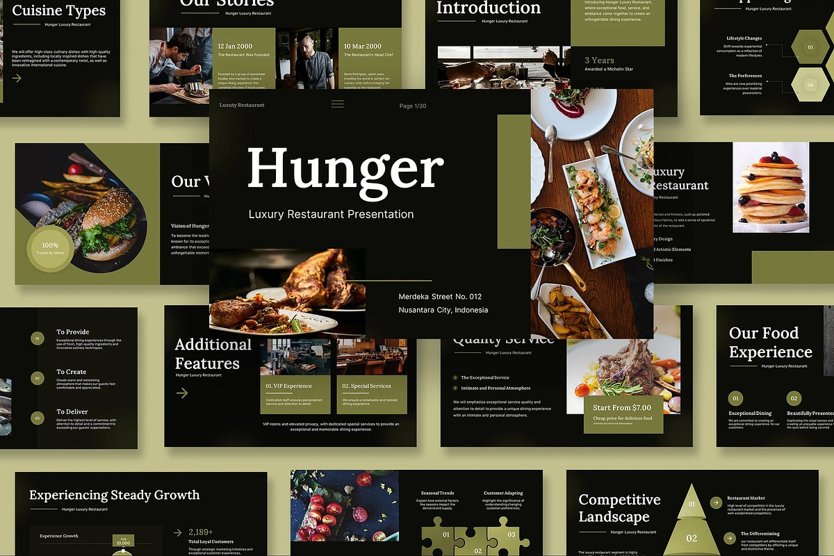 Luxury Restaurant Powerpoint, a Presentation Template by Fit-tee (Photo 1 of 10)
