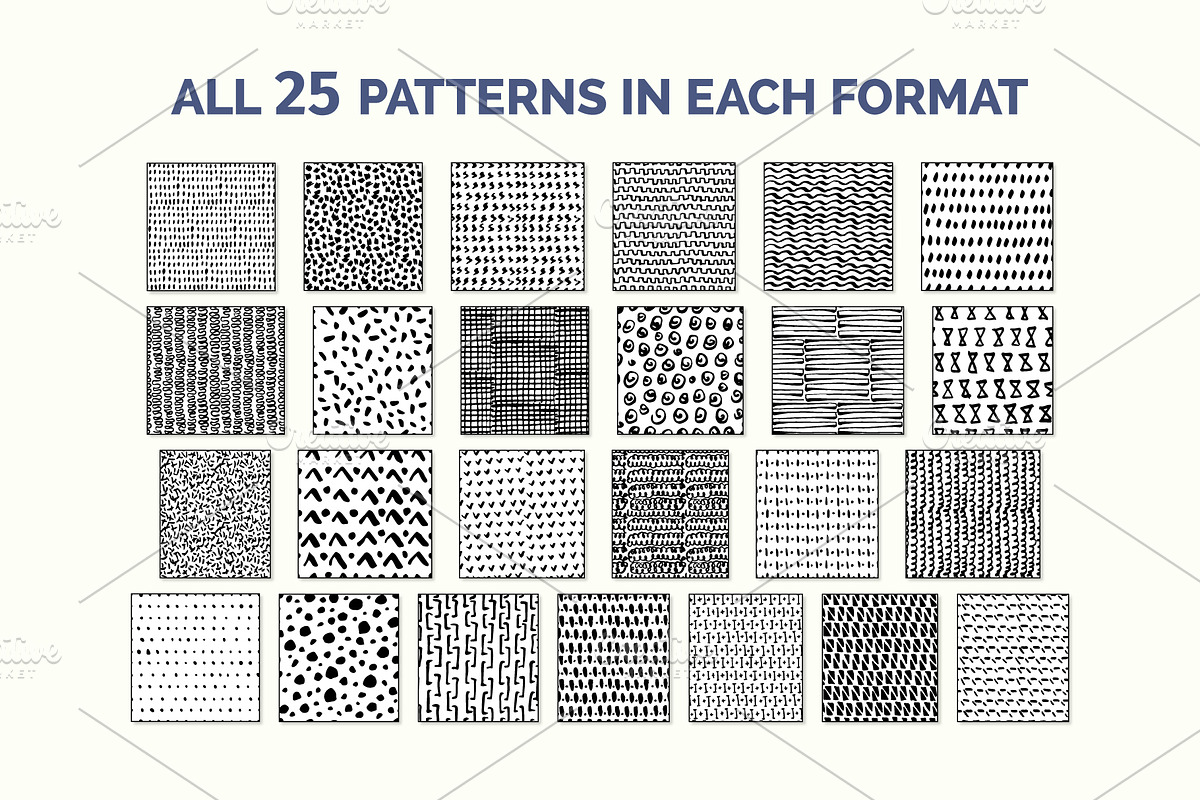 Hand Drawn Ink Patterns, a Pattern Graphic by 35lab (Photo 9 of 9)