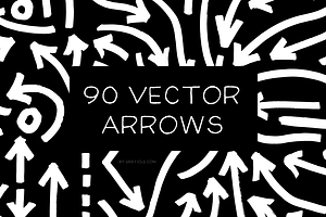90 Hand Drawn Vector Arrows