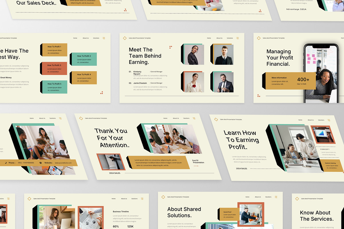 Earning - Sales Deck PowerPoint, a Presentation Template by MtvtdArt (Photo 5 of 6)