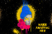 Spray Paint - 90+ PNG Overlays, a Background Graphic by Craftsy Crafters (Thumbnail 2 of 7)