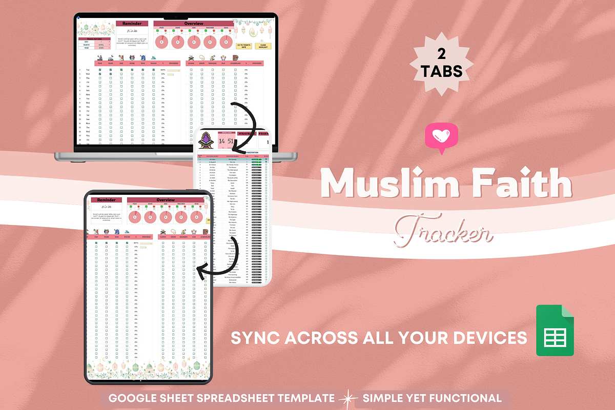 Simple Muslim Faith Tracker, a Templates & Theme by bellaROSEworkshop (Photo 4 of 6)