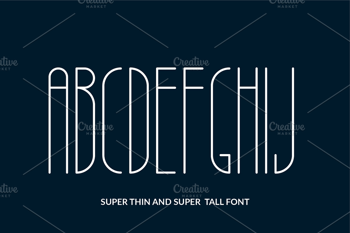 Vostok tall Font, a Sans Serif Font by Iryna Danyliuk (Photo 2 of 4)